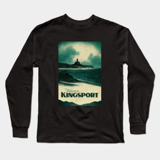 Kingsport. Vintage Lovecraftian Travel Poster Long Sleeve T-Shirt